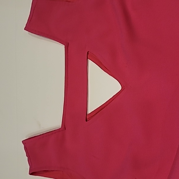 Banana Republic Hot Pink Peek a Boo Sleeveless Pullover Shift Dress 6 - Picture 4 of 7